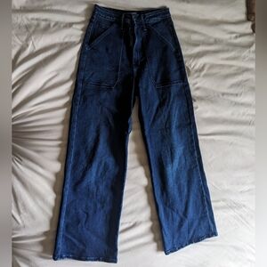 Just black denim wide leg